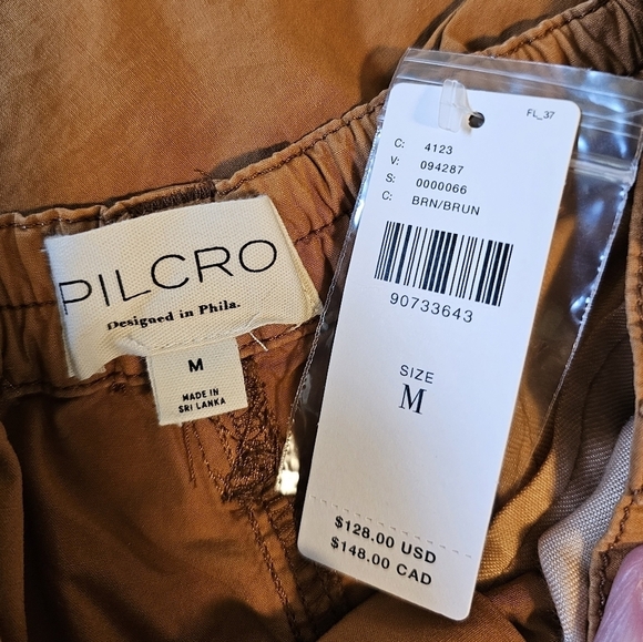 Pilcro Anthropologie Women's Tactical Utility Pants, Multiple Pockets, Brown - Picture 15 of 16
